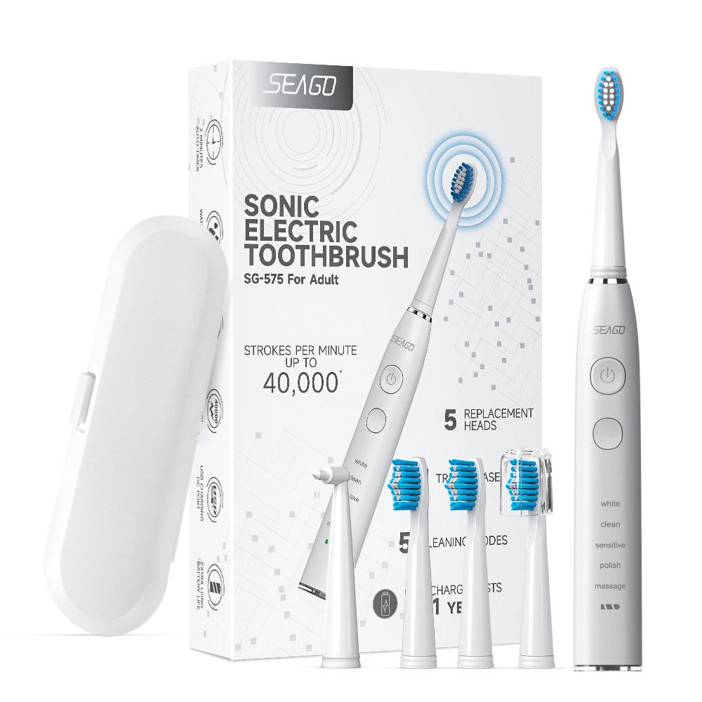 Електрична зубна щітка Seago Sonic Toothbrush SG575 White (100004)