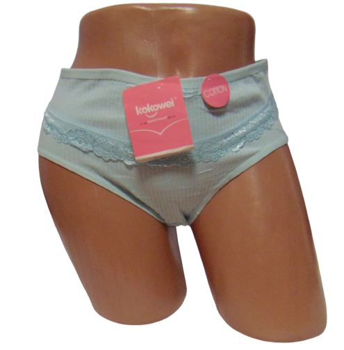 Женские трусы в рубчик Kokowei 3334 XL Голубой (1766669346) Женские трусы в рубчик Kokowei 3334 XL Голубой (1766669346)