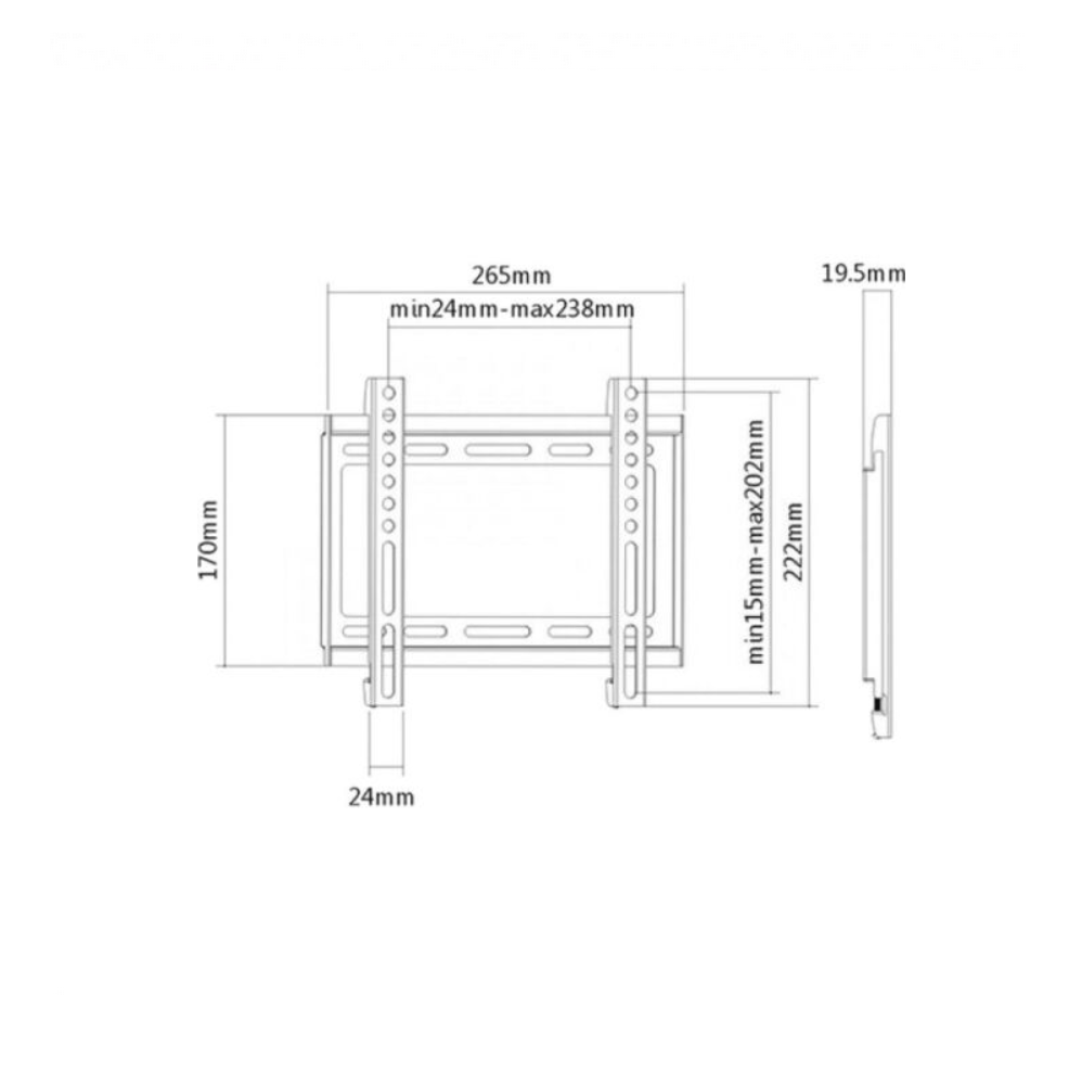 Крепление для телевизора Brateck KL22-22F Черный (11760073) - фото 2