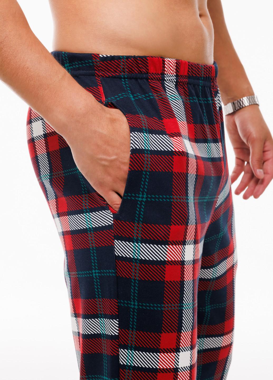 Штаны мужские Наталюкс домашние клетка 2XL Красный (9515149400151) - фото 5