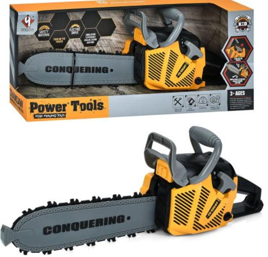 Детская бензопила Power Tools автоматическое вращение цепи со звуковыми эффектами на батарейках (T001) - фото 8 Детская бензопила Power Tools автоматическое вращение цепи со звуковыми эффектами на батарейках (T001) - фото 8