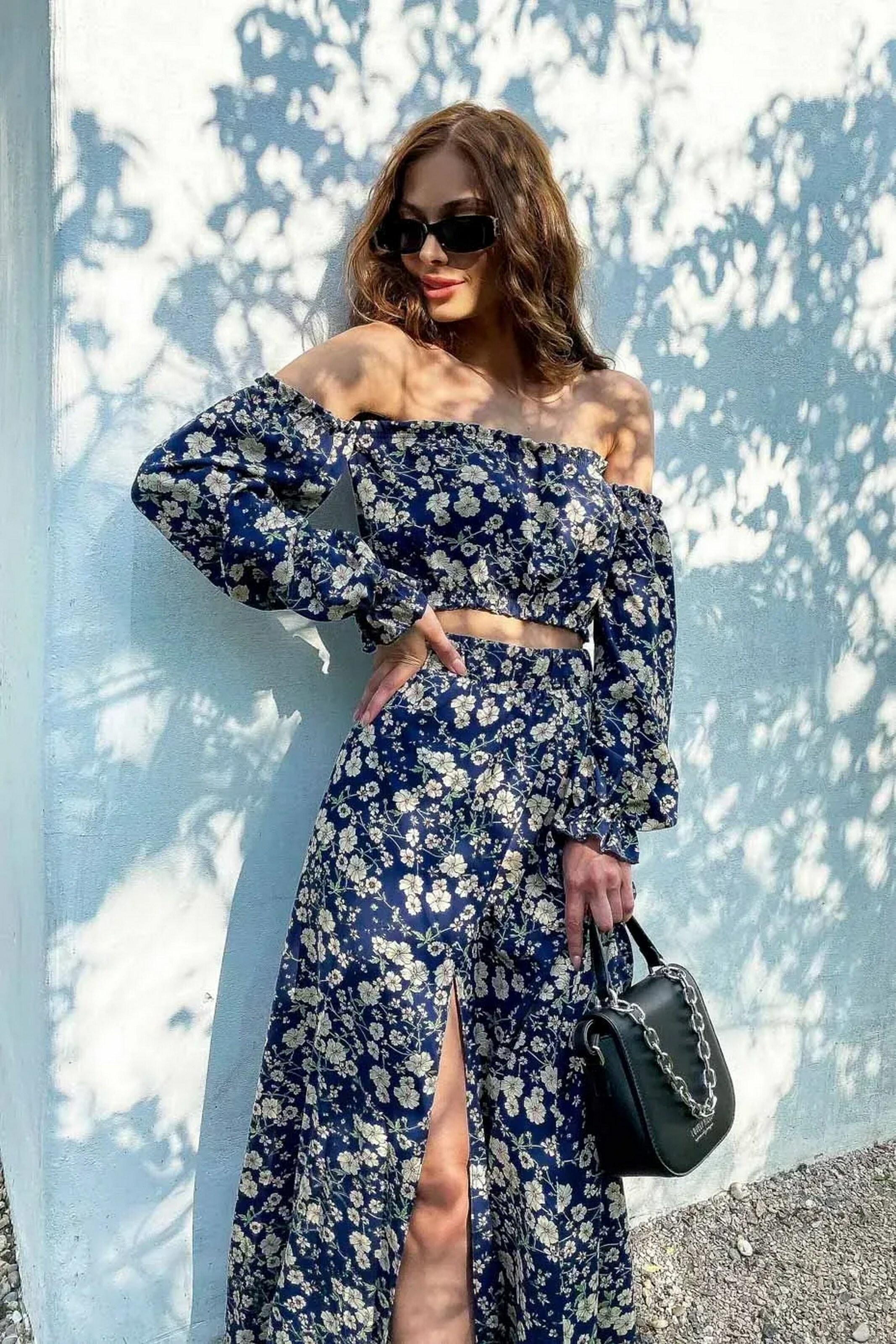 Костюм женский Seventeen топ/юбка/платок S-M Синий (104-1769.4736) Костюм женский Seventeen топ/юбка/платок S-M Синий (104-1769.4736)