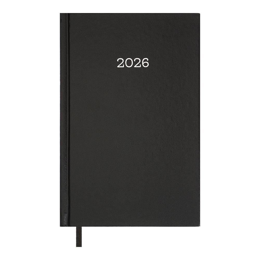 Дневник датированный 2026 Buromax Simple A5 320 стр. Черный (BM.21166-01)