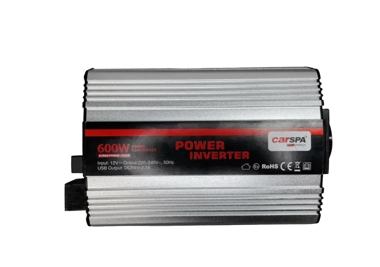 Инвертор преобразователь напряжения Carspa 12 В/220 В/USB 600-1200 W