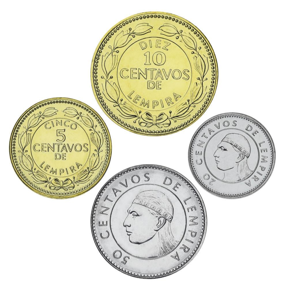 Коллекционные монеты Гондурас 4шт. 2007-2010 UNC 5/10/20/50 сентаво (М22176)