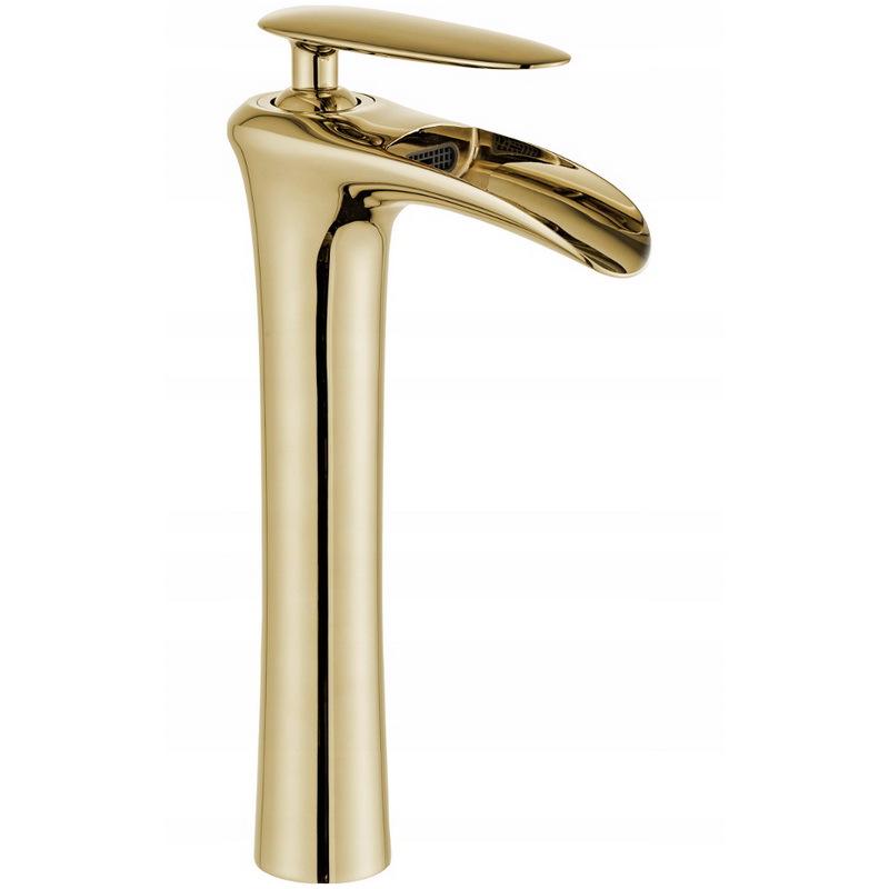 Смеситель для умывальника Mexen Lyra MEX-745310-50 высокий однорычажный Золотой (177685)