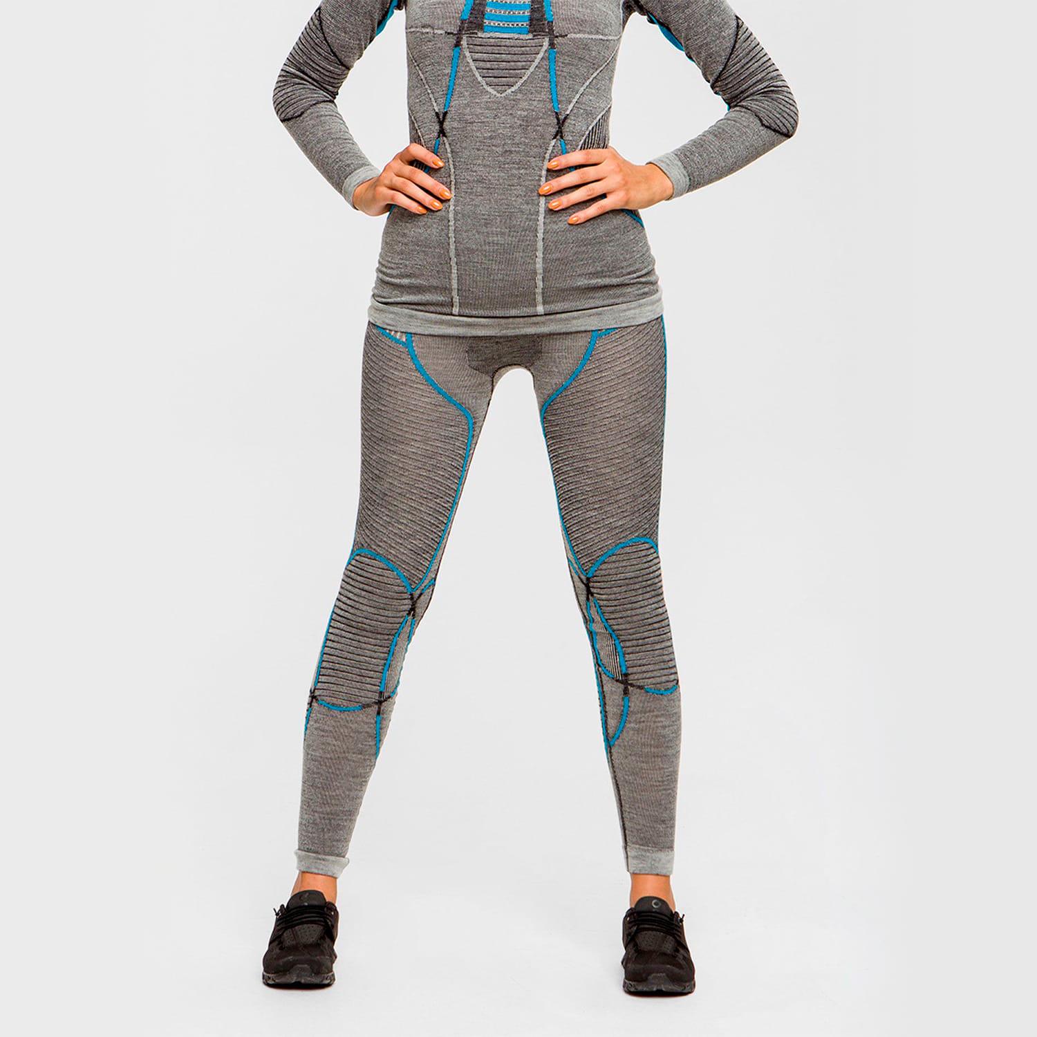 Жіночий комплект термобілизни X-BIONIC Apani Merino 4.0 AP-WT06(WP05)W19W XS Black/Grey/Turquoise - фото 6