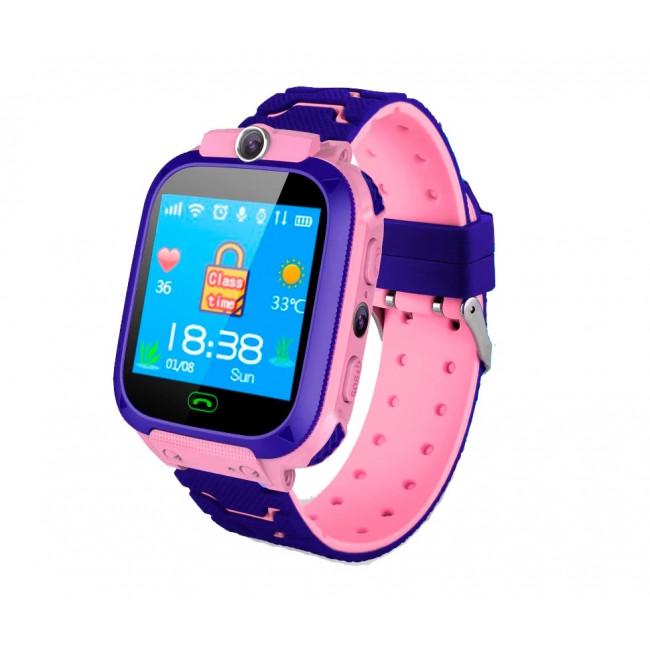 Дитячі смарт годинник-телефон Smart Baby Watch Aishi Q12 Mint Pink з GPS