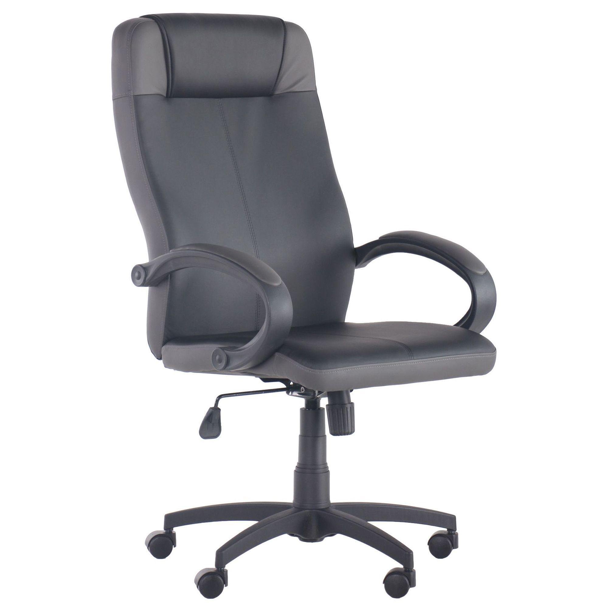 Офісне крісло AMF Дастін Неаполь N-24 1100+600х630х700 мм Чорний/Темно-коричневий