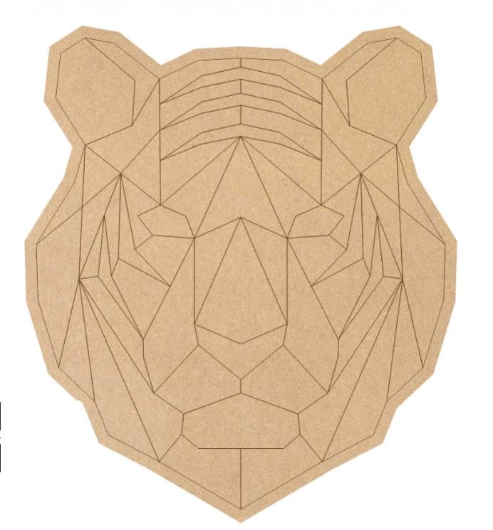 Основа для декорирования панно-мозаика ROSA TALENT Тигр 1 37х42 см