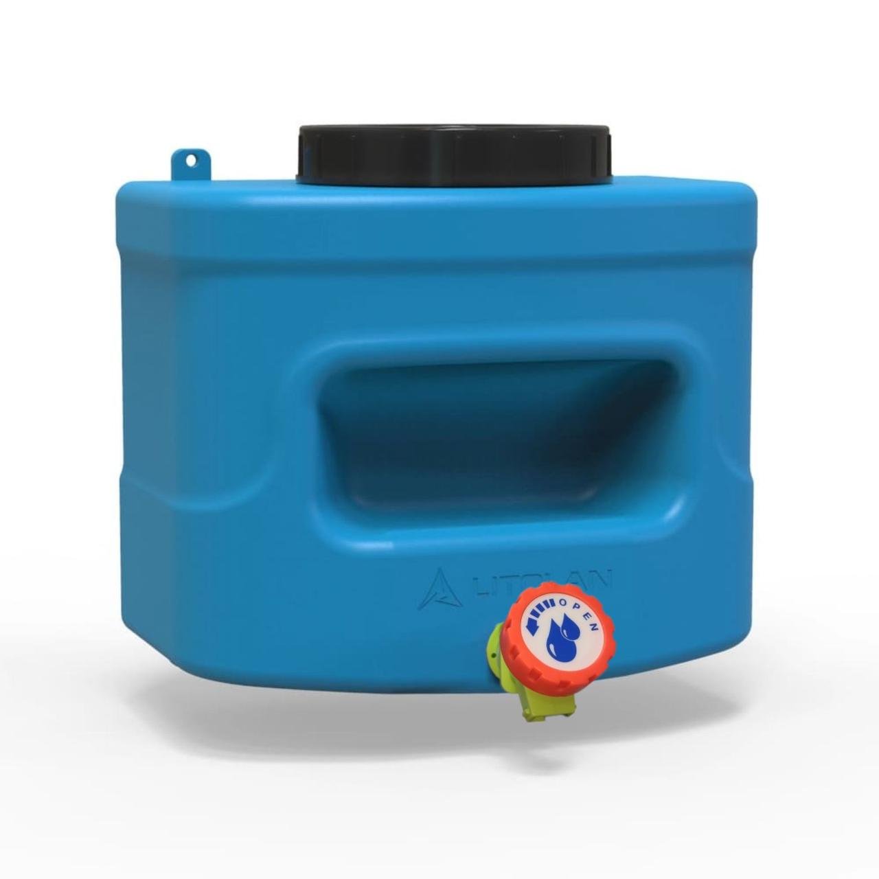 Умывальник Litolan с вентильным краном и мыльницей 10 л Синий - фото 1