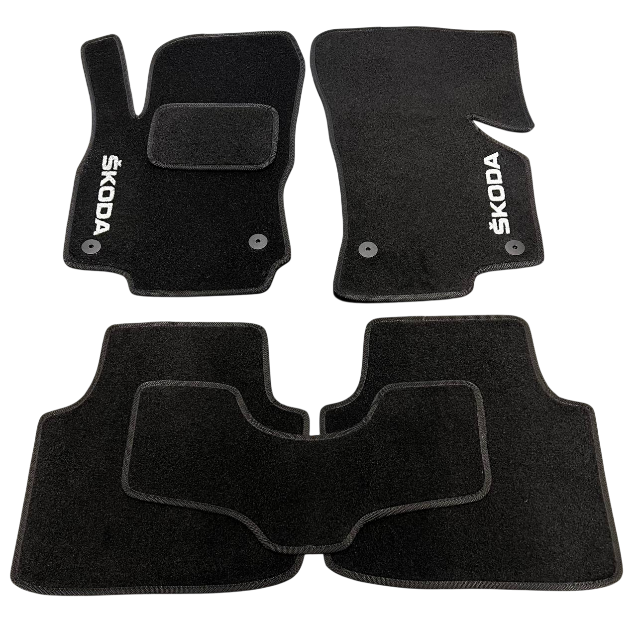 Килимки в салон ворсові для Skoda Super B 2015- 5 шт. Чорний (27327148)