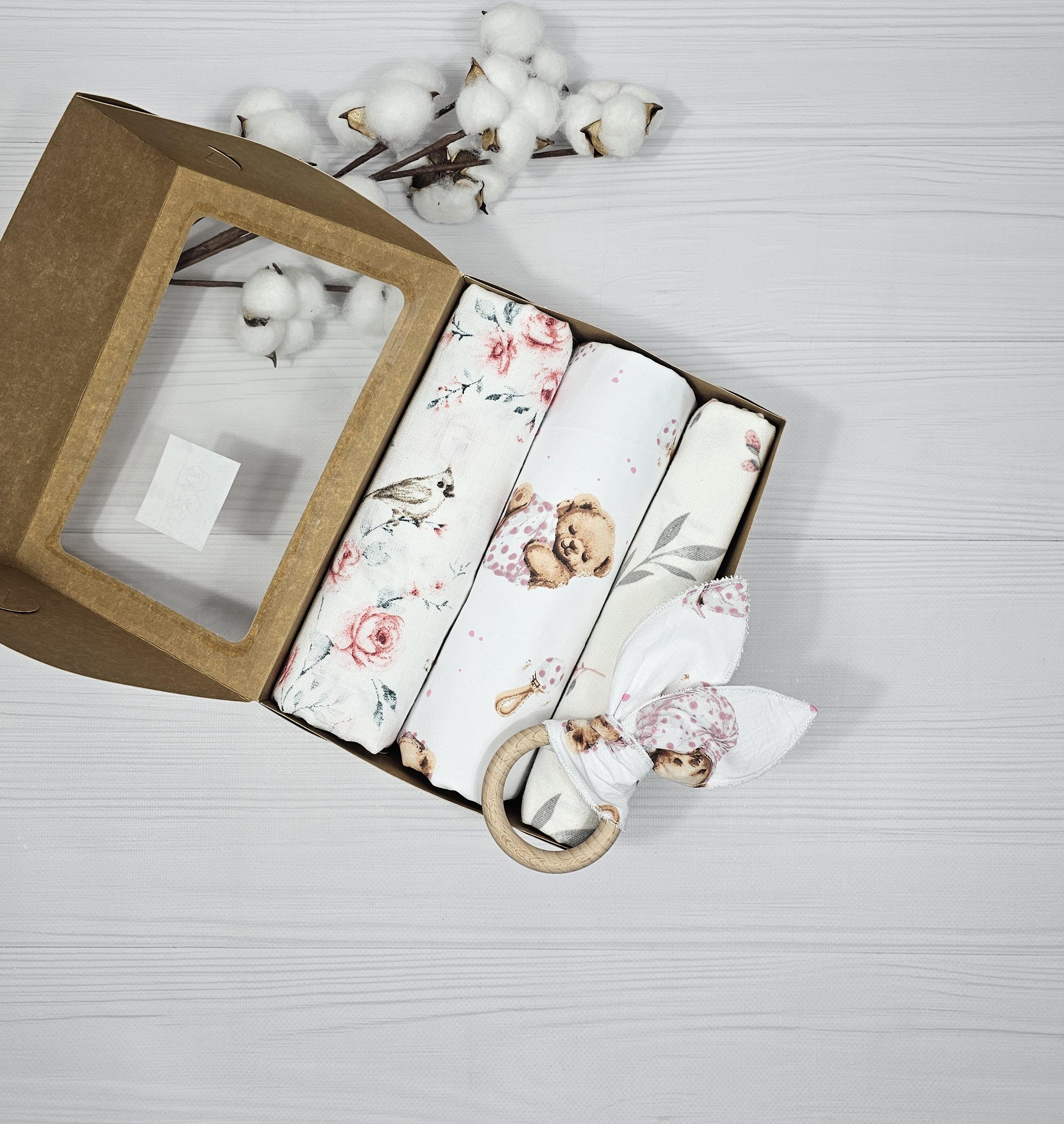 Набор пеленок детских a.l.babybox Сладкие сны с муслином и грызунком (25074002)