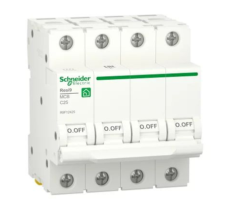 Автоматический выключатель 4-п. RESI9 25A C 6kA SCHNEIDER ELECTRIC C2