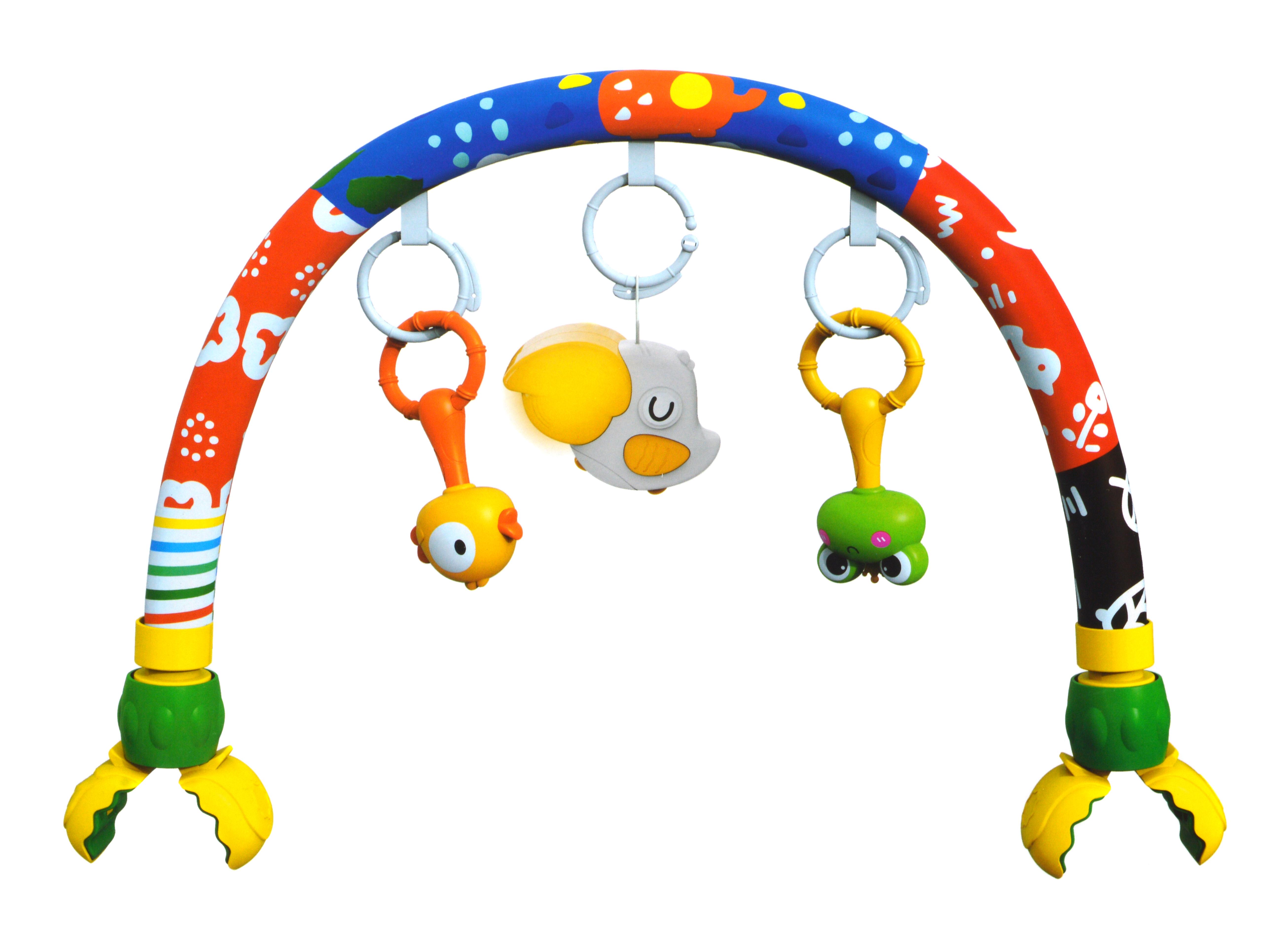 Дуга мягкая игровая на коляску 368-114 ночник музыка грызунок погремушка