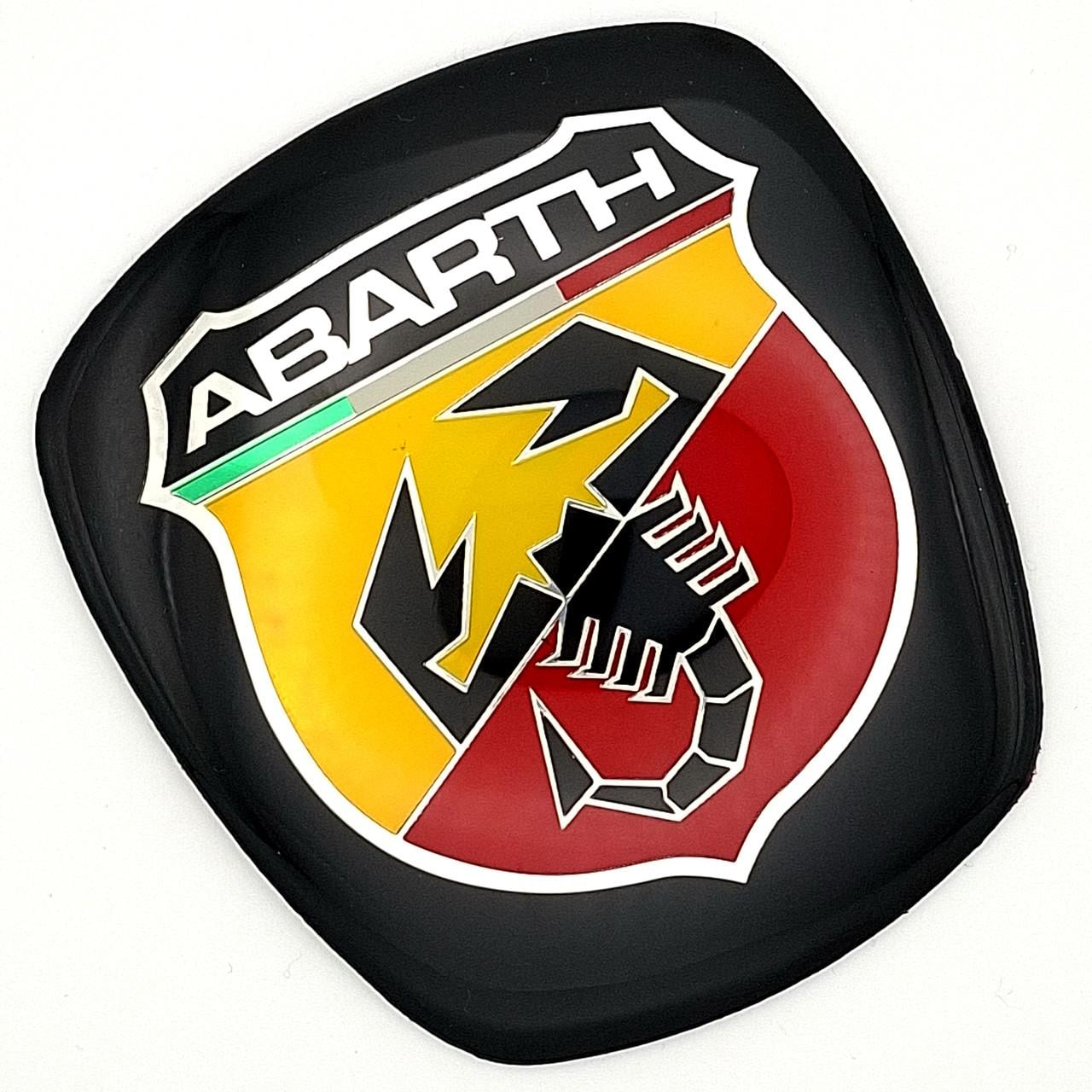 Эмблема вставка в значок Abarth Fiat 90х81 мм Черный глянцевый (2849065406)