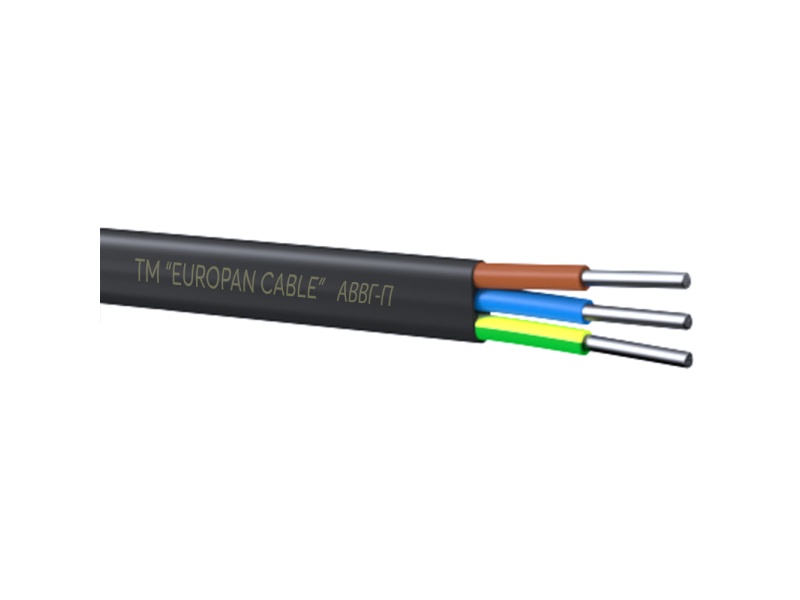 Кабель EUROPAN CABLE АВВГ-П-0,66 силовой алюминиевый 2х4,0 мм (12495)