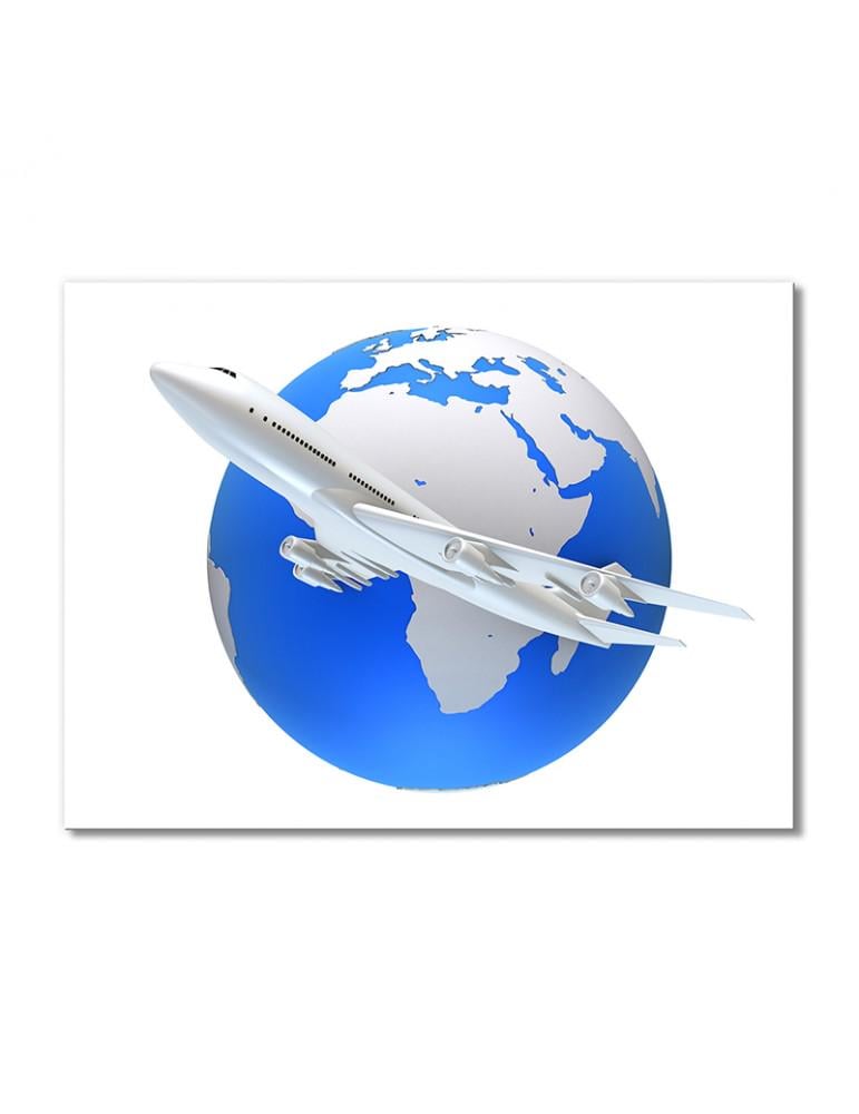 Картина модульная Самолет и земля 1 модуль 60x90 см (210319_Transport)