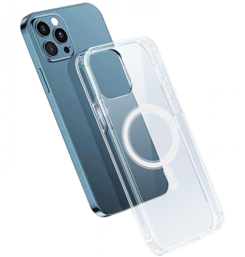 Силиконовый чехол с магнитом WIWU Magnetic Crystal Series Case for iPhone 12 Pro Max, Transparent