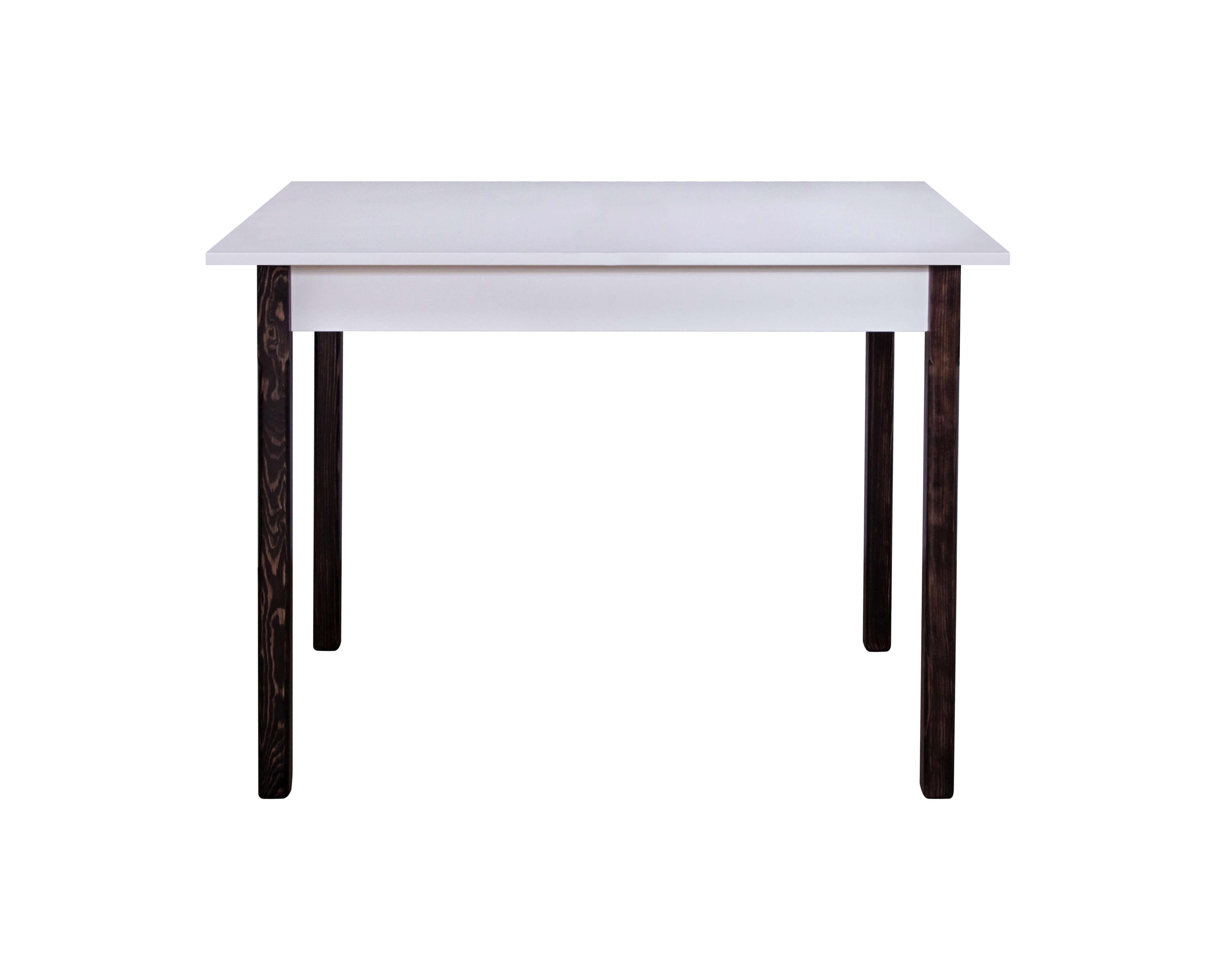 Стол кухонный с деревянными ножками МАКСИ-МЕбель М2 плюс 1100 Белый гладкий (5102378)