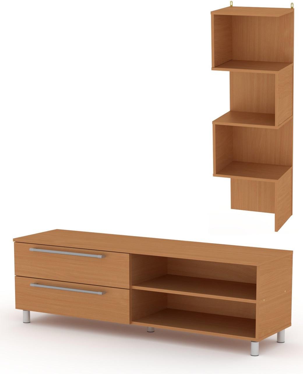 Тумба ТВ Компаніт МГ 4 150х42х175 см Бук (2749241) - фото 1 Тумба ТВ Компаніт МГ 4 150х42х175 см Бук (2749241) - фото 1