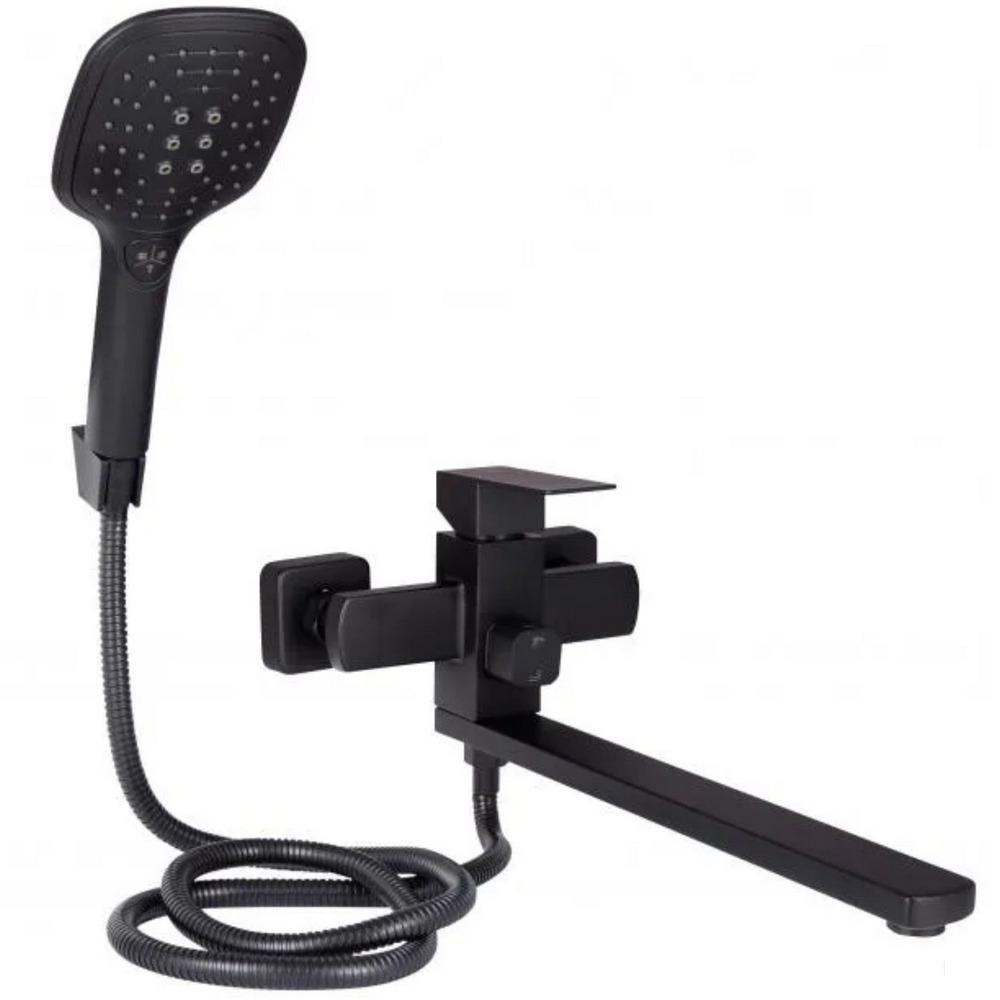 Змішувач для ванни Lidz Kubis 005 LDKUB005BLA43378 одноважільний Чорний (160694)