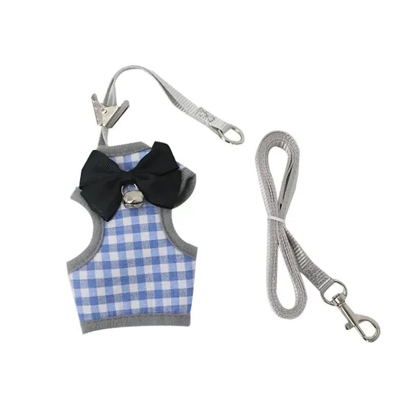 Шлея з повідцем для собак і кішок ROXI M Blue (647567)