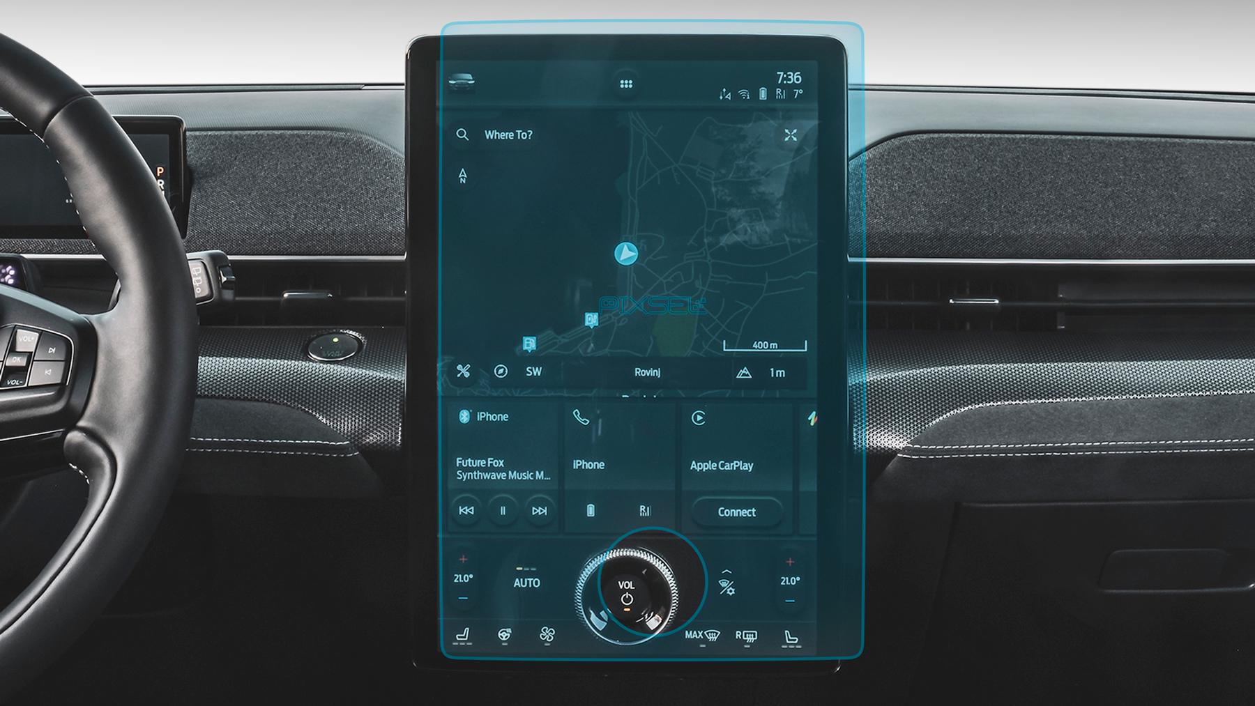 Захисне скло Pixsel гібридне матове на монітор Ford MUSTANG MACH-E 16,7“ 2021