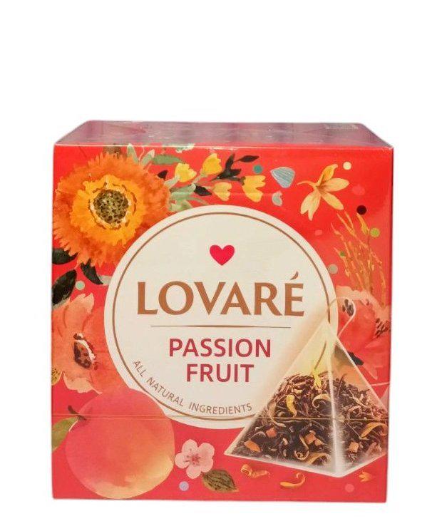 Чай Lovare Passion Fruit с цедрой апельсина, лепестками цветов и ароматами персика и маракуи в пирамидках 15 шт. х 2 ч (60201)