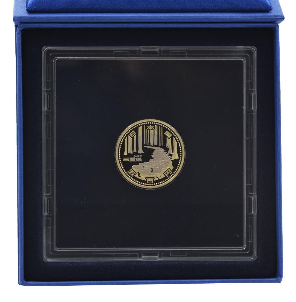 Колекційна монета Японія 500 єн 2014 біметал Proof Префектури Міє в сувенірній упаковці (М21360)