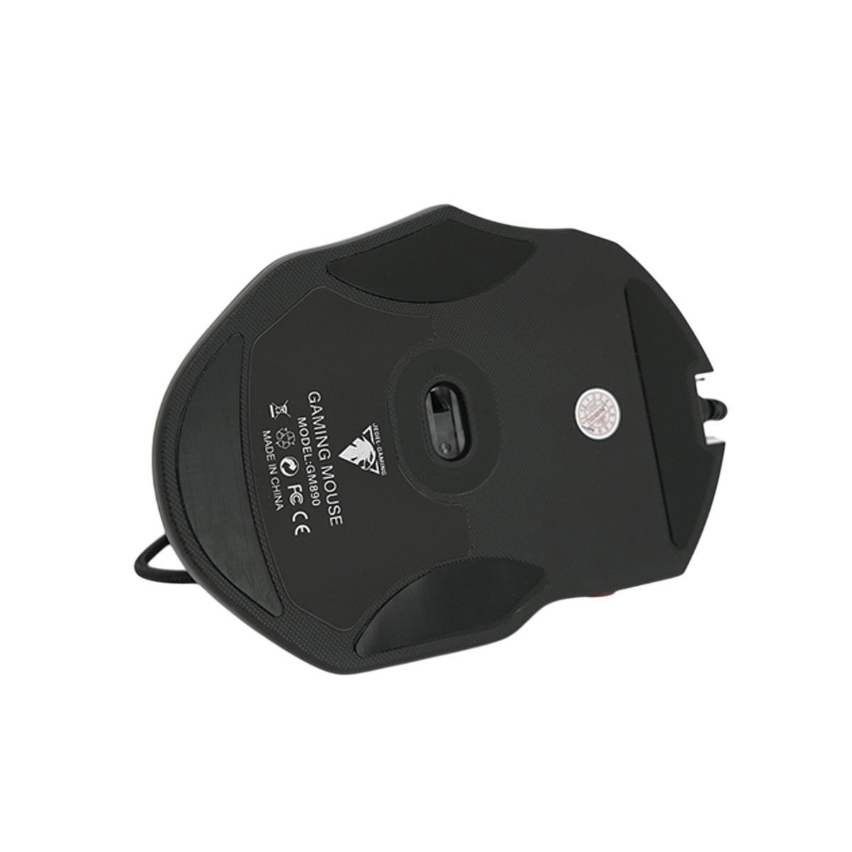 Мышь ведущая JEDEL GM890 8D с RGB подсветкой оптическая DPI 3200 USB праворука Black (180896) - фото 4
