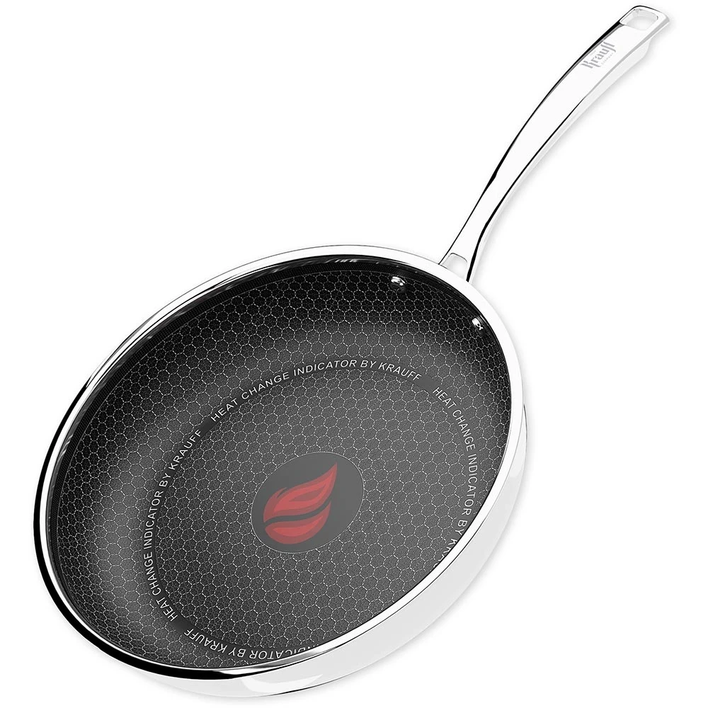 Сковорідка з термоіндикатором Krauff 3-hly NanoPro 25-305-210 антипригарна з нержавіючої сталі 24 см (2597509039)