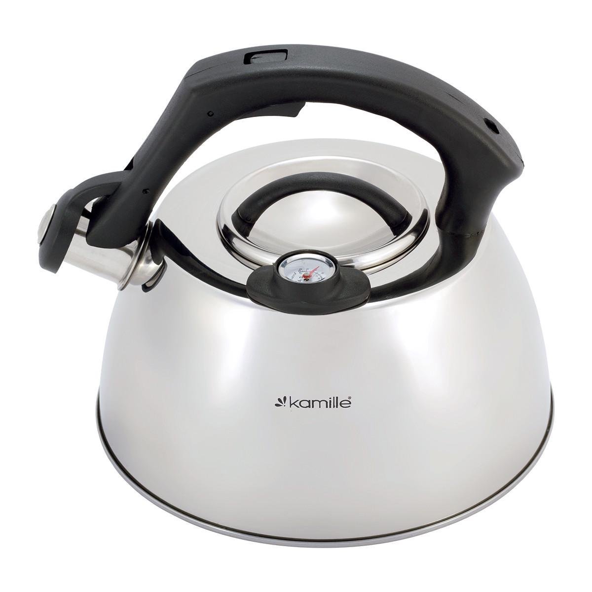 Чайник со свистком Kamille KM-1077 из нержавеющей стали с термометром 3 л Стальной (150-84-1077) - фото 7 Чайник со свистком Kamille KM-1077 из нержавеющей стали с термометром 3 л Стальной (150-84-1077) - фото 7