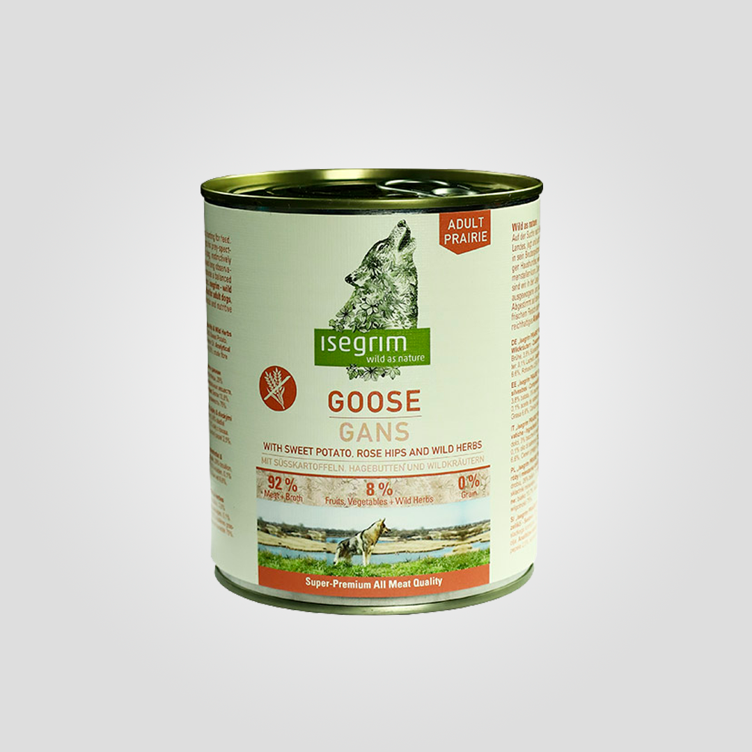 Корм консервированный для собак Isegrim Goose гусь с бататом 800 г (20502818)