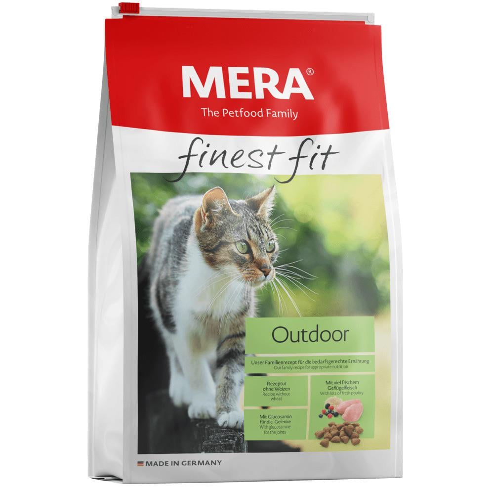 Корм сухой MERA Finest Fit Outdoor Cat з м'ясом птиці для котів що бувають на вулиці 1,5 кг (4025877338281)