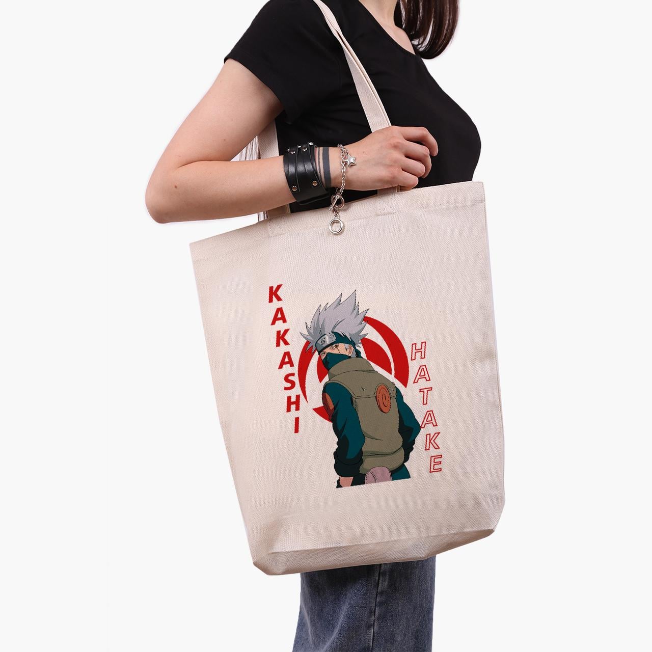 Эко сумка шоппер Hatake Kakashi 41x39x8 см Бежевый (9227-2820-WTD) Эко сумка шоппер Hatake Kakashi 41x39x8 см Бежевый (9227-2820-WTD)