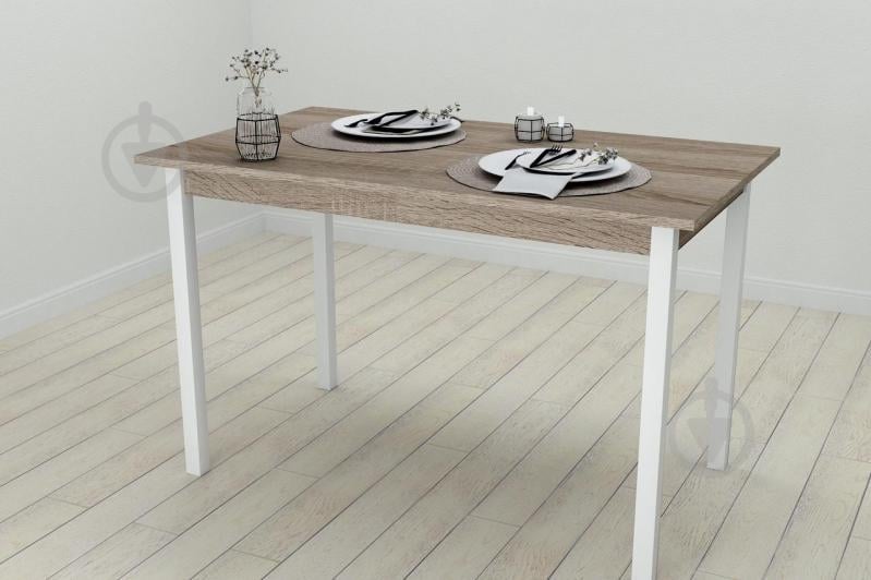 Стол кухонный Ferrum-decor Марио 75x120x70 Белый ДСП Сонома Трюфель 16мм (MAR0033)