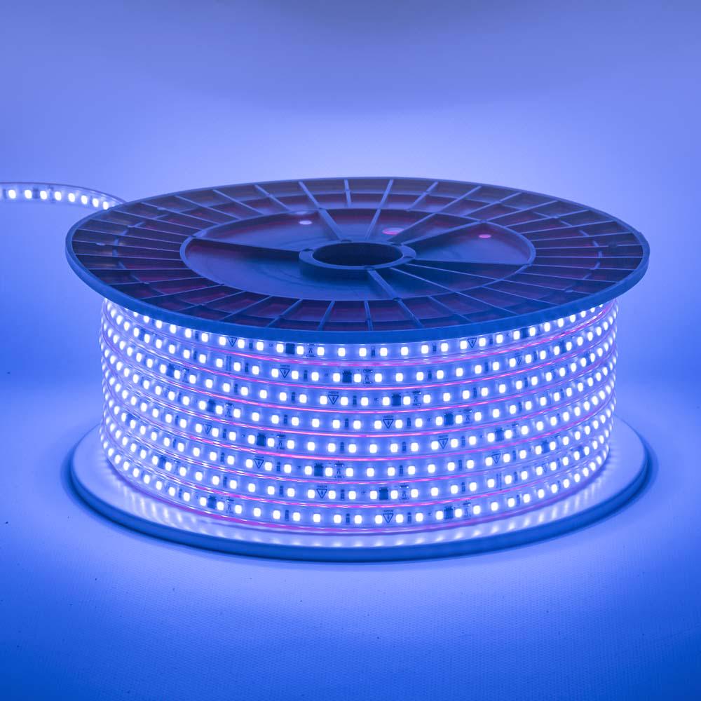 Светодиодная линейка герметичная AVT 220V SMD2835 120LED/м 9 Вт/м IP65 11х5,5 мм 1 м Синий (1022490)