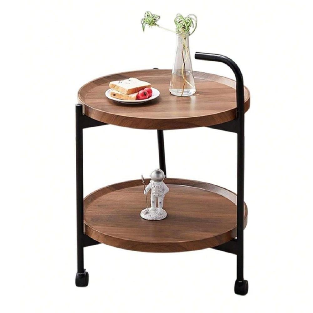 Стіл журнальний на коліщатках HOME M50277 2 яруса 40х40х65 см