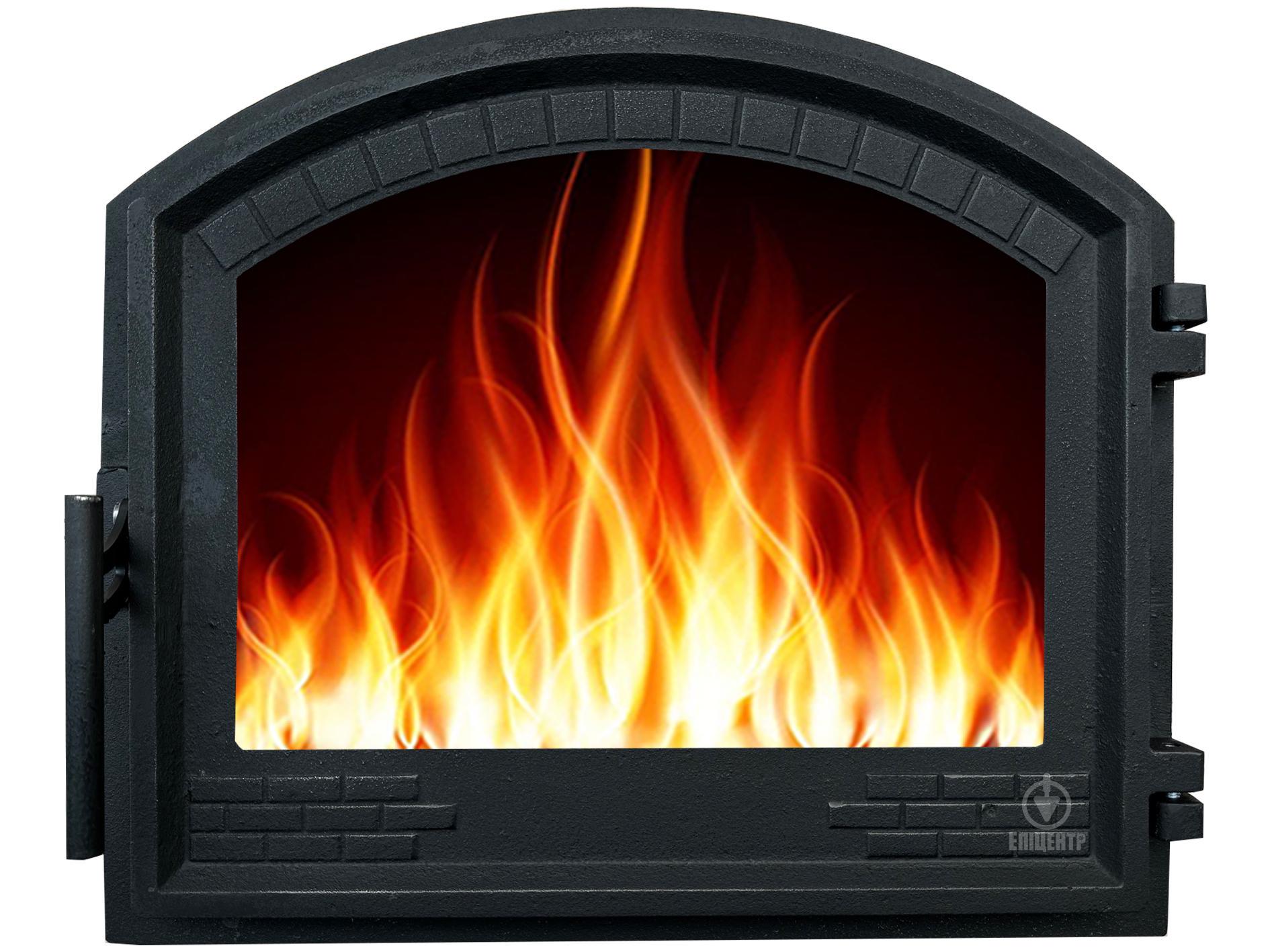 Дверцы чугунные для печи Замковая топочные 490х420 мм