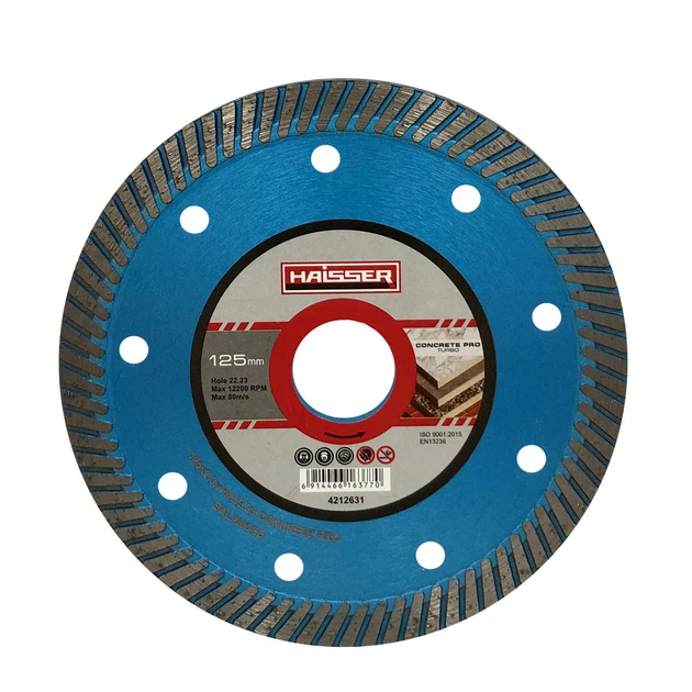 Диск алмазний Haisser Turbo Concrete Pro 125х2.4х10.0х22.23 (4212631)