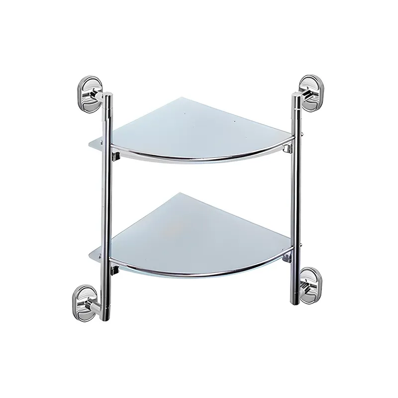 Полочка угловая Haiba HB1907-2 двухъярусная стеклянная