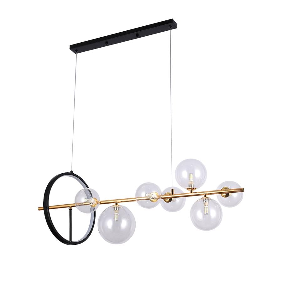 Люстра молекула подвесная Levistella 918LP267-7 DDG/CL плафоны прозрачные Черный/Золотой Люстра молекула подвесная Levistella 918LP267-7 DDG/CL плафоны прозрачные Черный/Золотой