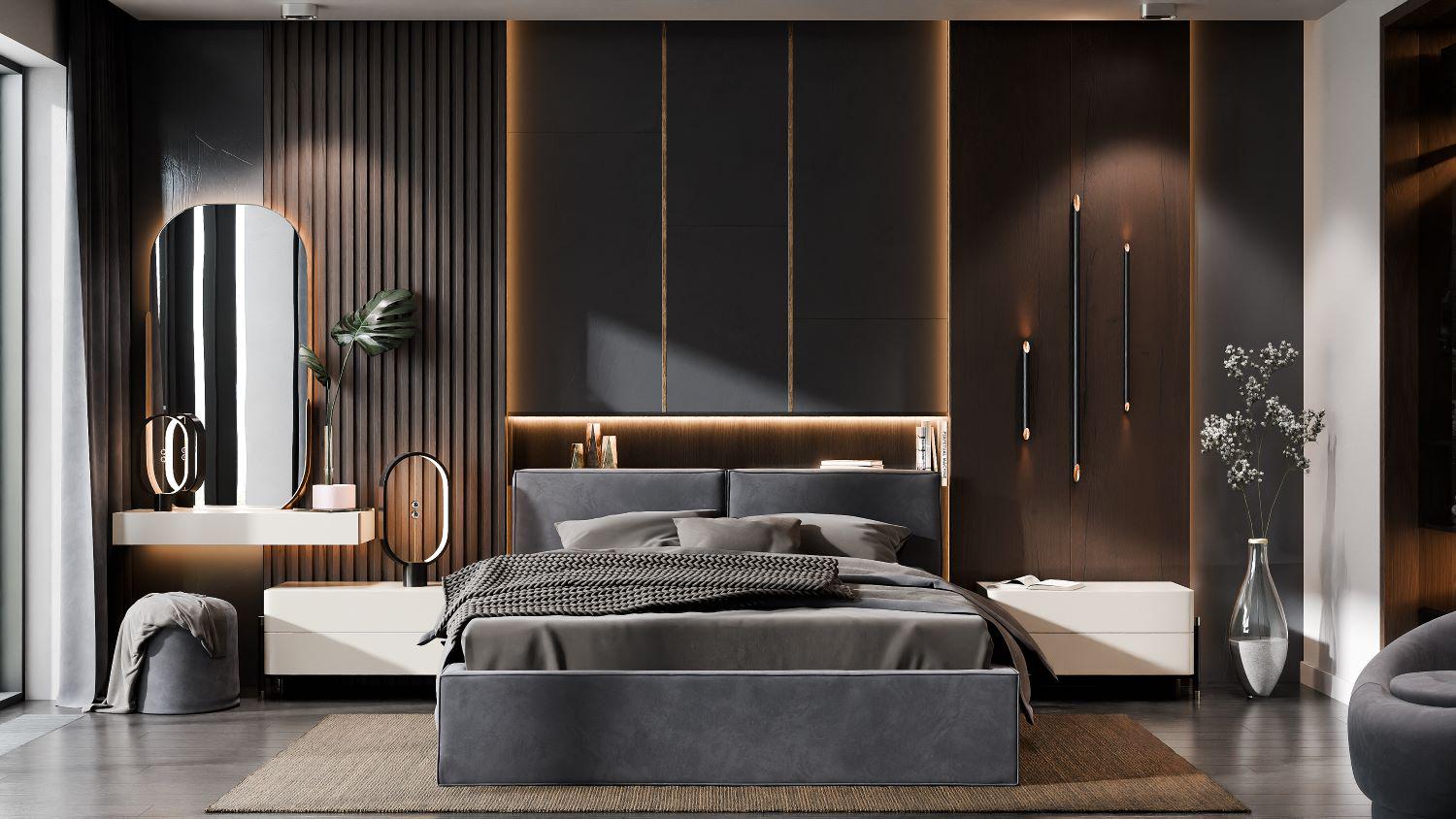 Кровать двуспальная с подъемным механизмом с мягким изголовьем Світ Меблів Ванесса 4 ДСП/ткань велюр 180x200 см Серый Кровать двуспальная с подъемным механизмом с мягким изголовьем Світ Меблів Ванесса 4 ДСП/ткань велюр 180x200 см Серый