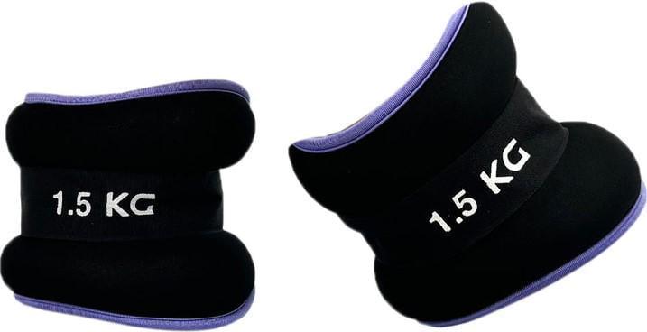 Утяжелители EasyFit для ног и рук 2 шт. 1,5 кг Черный с фиолетовым (EF-1015-V)