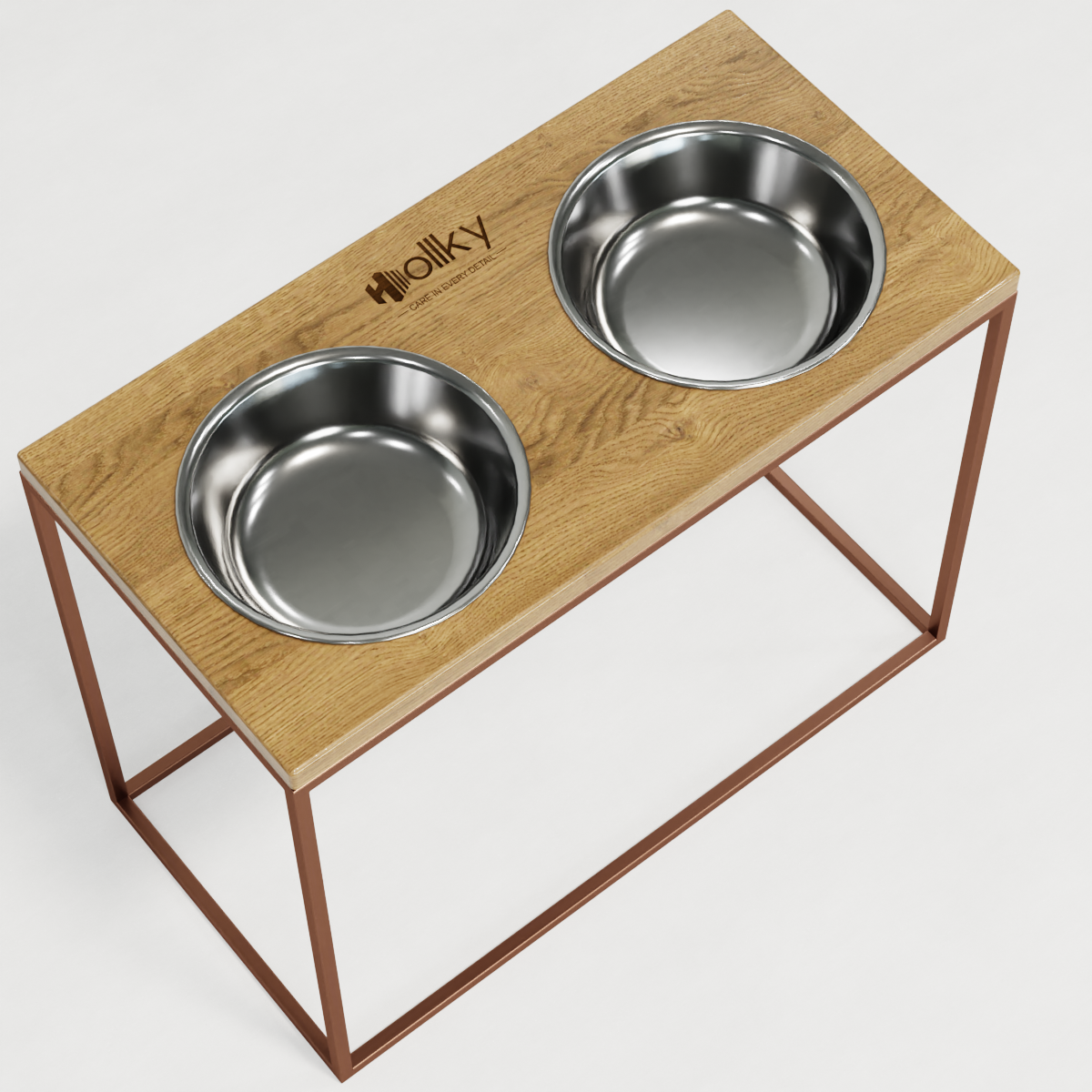 Миски на подставке для больших собак Hollky Base XL20 2х1,8 л (BXL40-522640-GLNT) - фото 6 Миски на подставке для больших собак Hollky Base XL20 2х1,8 л (BXL40-522640-GLNT) - фото 6