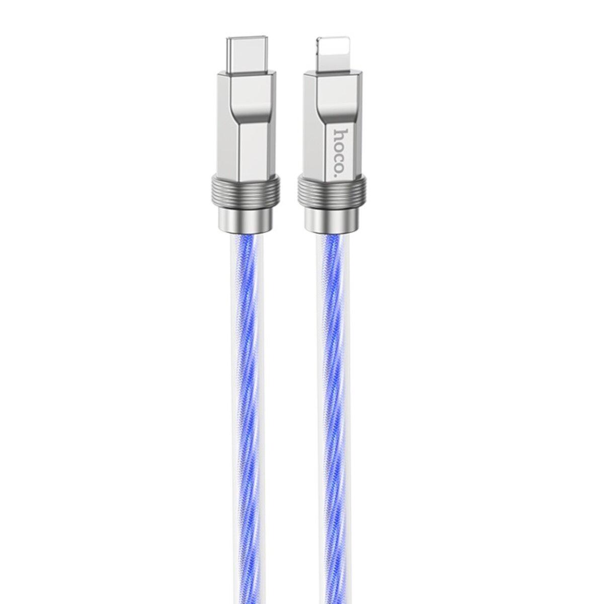 Кабель Hoco U113 Type-C to Lightning Solid PD 20W 3A 1 м Blue (20220447)