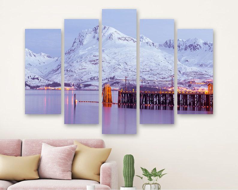Модульная картина на холсте KIL Art Далёкая Аляска из пяти частей 112x68 см (M51_M_353)