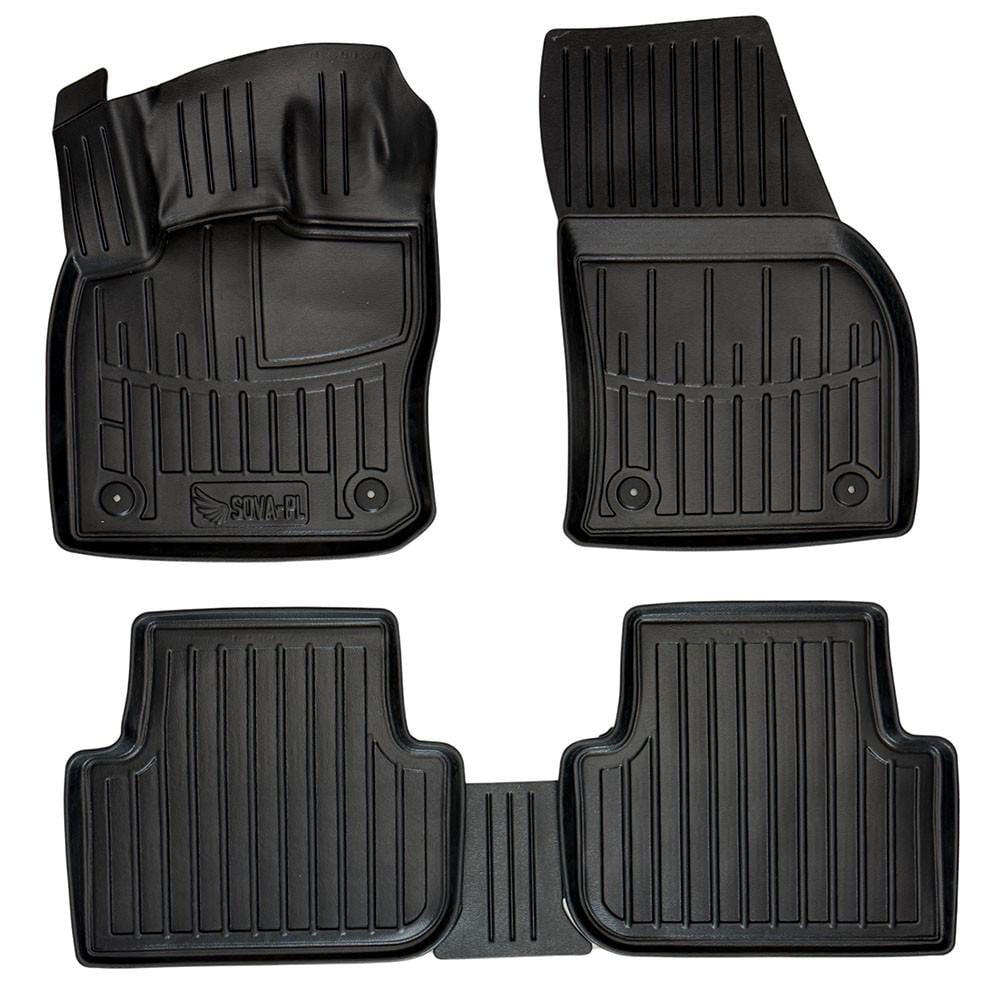 Коврики в салон SOVA-PL для Volkswagen Tiguan II с 2015 резиновые 5 шт. Черный (28800628)