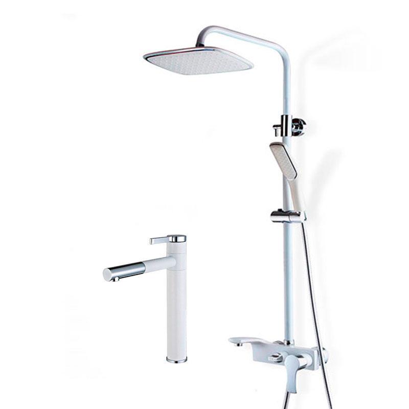 Набор смесителей Art design Белый/Хром (80013WC + 80024WC)